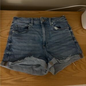 American Eagle Outfitters Blue Jean Shorts Casual Cut-Off Style